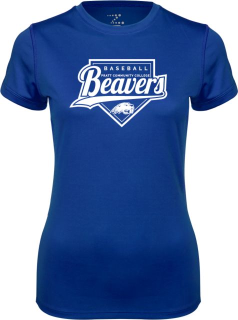 Pratt CC Ladies Syntrel Performance Tee Beavers Baseball Script w/ Plate - ONLINE ONLY