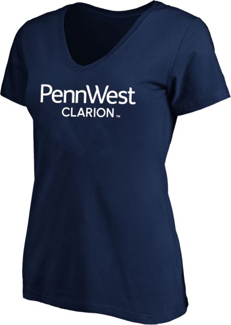 PennWest Clarion Womens Plus V Neck T Shirt  PennWest Clarion Institutional Mark - PLUS - ONLINE ONLY