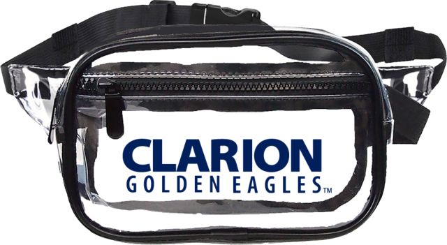 PennWest Clarion Clear Fanny Pack Clarion Golden Eagles Wordmark - ONLINE ONLY