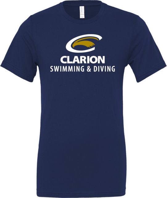 PennWest Clarion Bella + Canvas Jersey Cotton T Shirt Clarion C Eagle - Swim and Dive - ONLINE ONLY