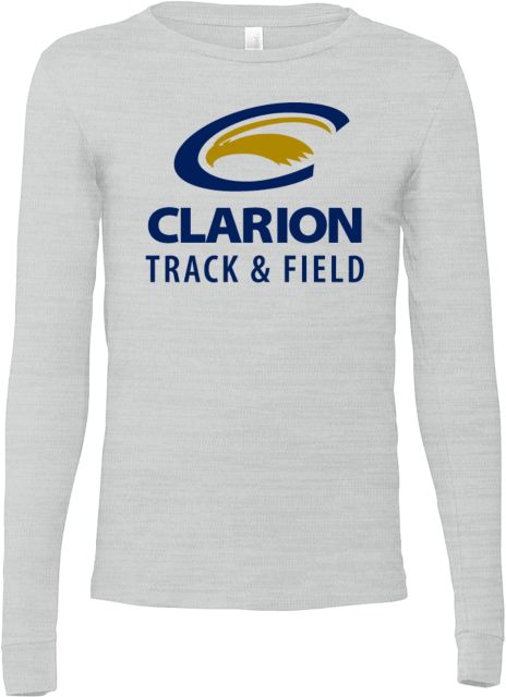 PennWest Clarion Bella + Canvas Ash Jersey Cotton Long Sleeve T Shirt Clarion C Eagle - Track and Field - ONLINE ONLY