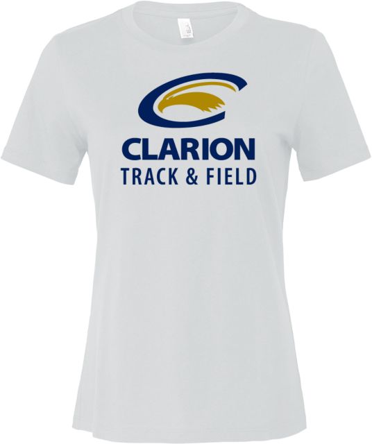 PennWest Clarion Bella + Canvas Womens Relaxed Cotton T Shirt Clarion C Eagle - Track and Field - ONLINE ONLY