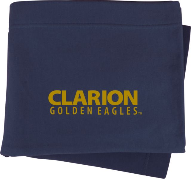 PennWest Clarion Sweatshirt Blanket Clarion Golden Eagles Wordmark - ONLINE ONLY