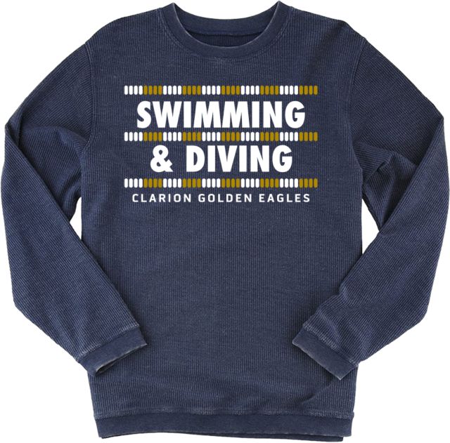 PennWest Clarion Boxercraft Womens Corded Crew Clarion Golden Eagles Swim and Dive Lanes - ONLINE ONLY