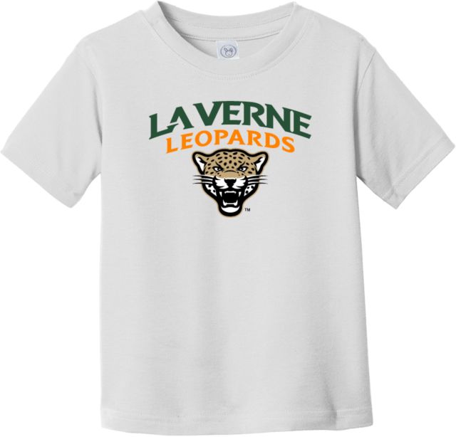 LaVerne Toddler T Shirt University of La Verne  Leopards Arched with Mascot Stacked