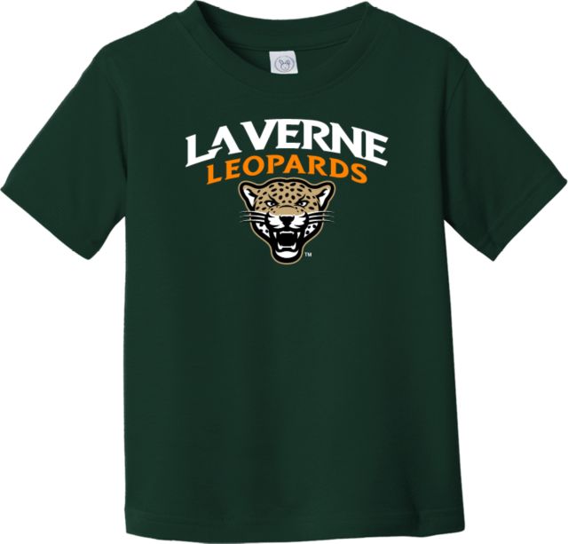 LaVerne Toddler T Shirt University of La Verne  Leopards Arched with Mascot Stacked