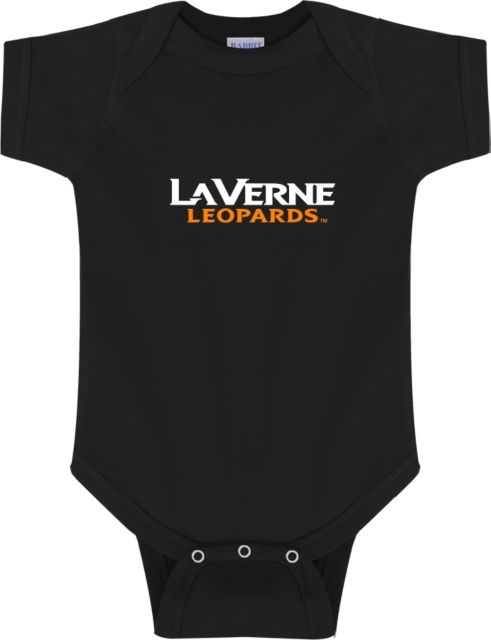 LaVerne Infant Bodysuit University of La Verne  Leopards Wordmark Flat