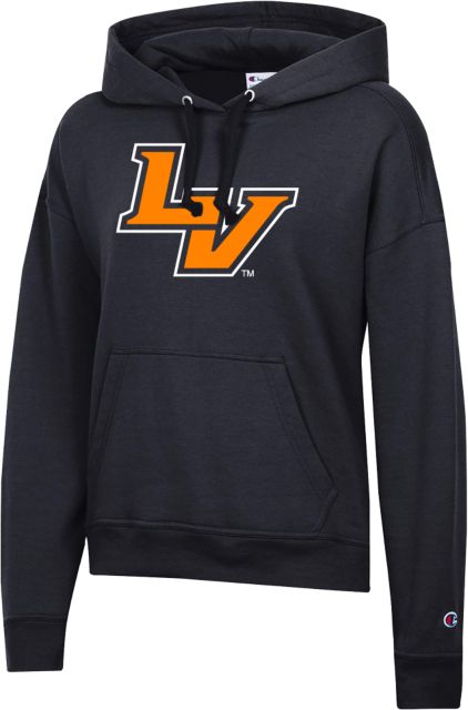 LaVerne Champion Womens Powerblend Pullover Hood University of La Verne  LV Mark