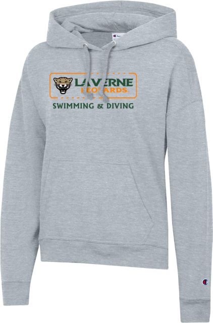 LaVerne Champion Womens Powerblend Pullover Hood La Verne Leopards Swimming and Diving