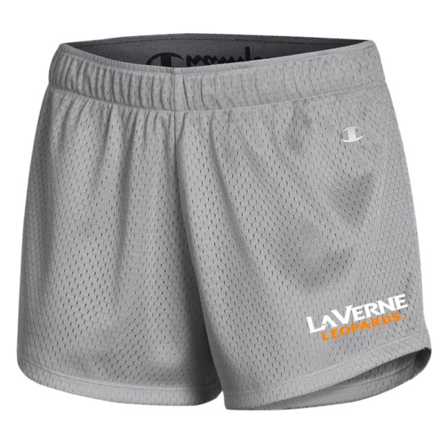 LaVerne Champion Womens Mesh Short University of La Verne  Leopards Wordmark Flat