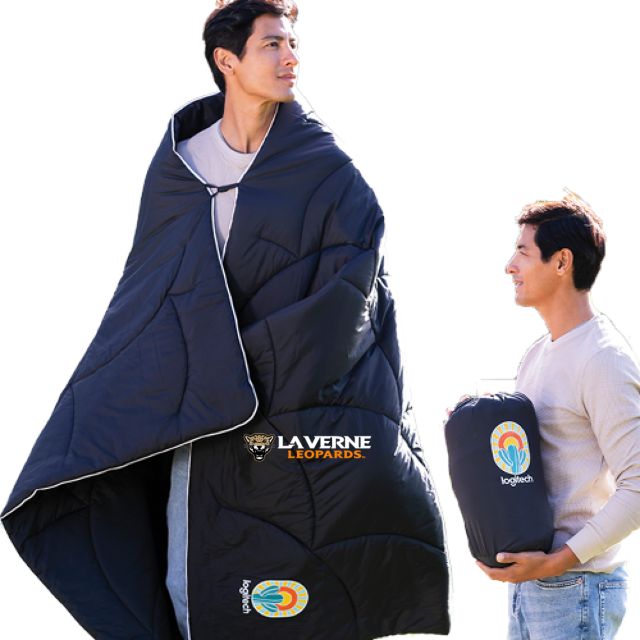 LaVerne Wearable Camping Blanket University of La Verne Leopards with Mascot Flat