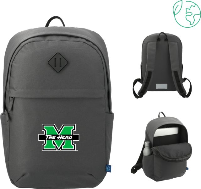 Marshall Repreve Ocean Commuter Computer Backpack Marshall University The Herd Primary Mark - ONLINE ONLY