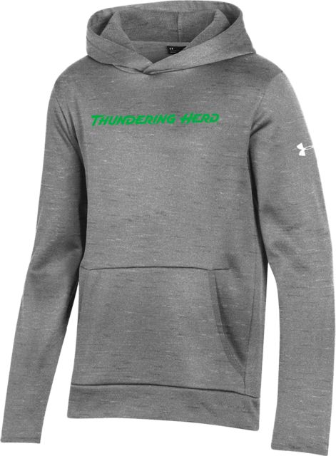 Marshall Under Armour Youth Fleece Hoodie Marshall University Thundering Herd Wordmark - ONLINE ONLY