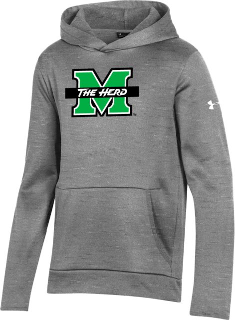 Marshall Under Armour Youth Fleece Hoodie Marshall University The Herd Primary Mark - ONLINE ONLY