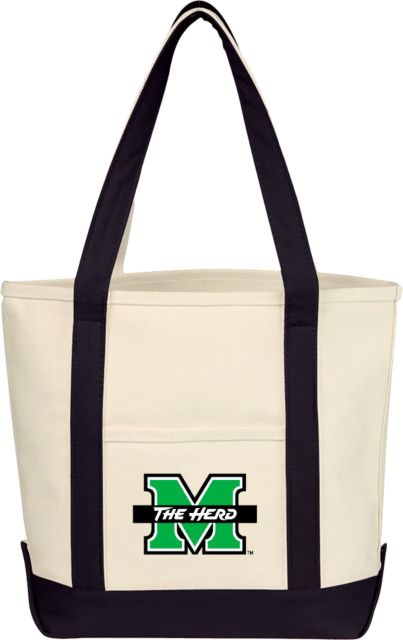 Marshall Cotton Canvas Tote Bag Marshall University The Herd Primary Mark - ONLINE ONLY