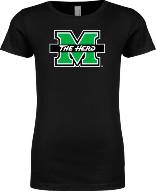 Marshall Next Level Girls Fashion Fit T Shirt Marshall University The Herd Primary Mark - ONLINE ONLY