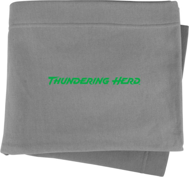 Marshall Sweatshirt Blanket Marshall University Thundering Herd Wordmark - ONLINE ONLY
