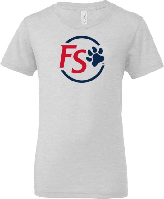 Fresno State Bella + Canvas Youth Ash Jersey T Shirt Fresno State FS Monogram - ONLINE ONLY