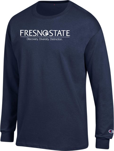 Fresno State Champion Long Sleeve T Shirt Fresno State Institutional Wordmark - ONLINE ONLY