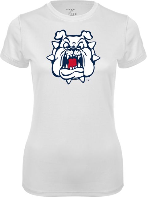 Fresno State Womens Performance Short Sleeve Tee Bulldog Head - ONLINE ONLY