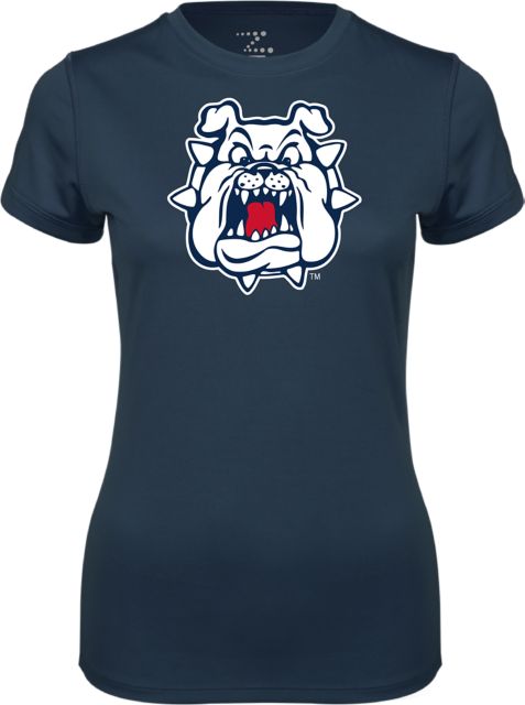 Fresno State Womens Performance Short Sleeve Tee Bulldog Head - ONLINE ONLY