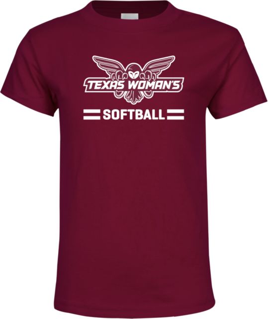 Texas Womans Youth T Shirt Softball Owl Graphic - ONLINE ONLY