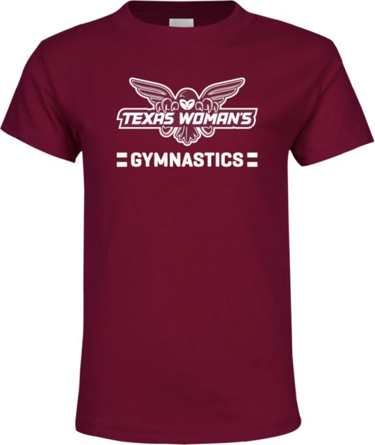 Texas Womans Youth T Shirt Gymnastics Owl Graphic - ONLINE ONLY