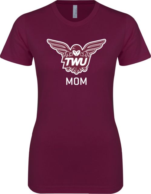 Texas Womans Next Level Ladies SoftStyle Junior Fitted Tee Mom Owl TWU - ONLINE ONLY
