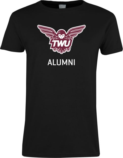 Texas Womans Ladies T Shirt Alumni Owl TWU - ONLINE ONLY