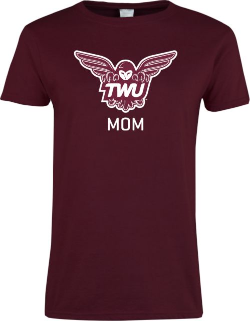 Texas Womans Ladies T Shirt Mom Owl TWU - ONLINE ONLY