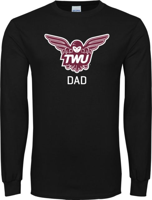 Texas Womans Long Sleeve T Shirt Dad Owl TWU - ONLINE ONLY