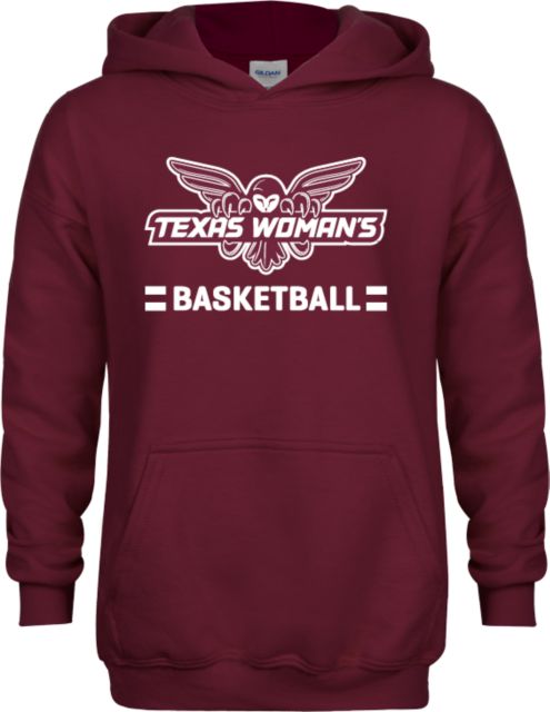 Texas Womans Youth Fleece Hoodie Basketball Owl Graphic - ONLINE ONLY