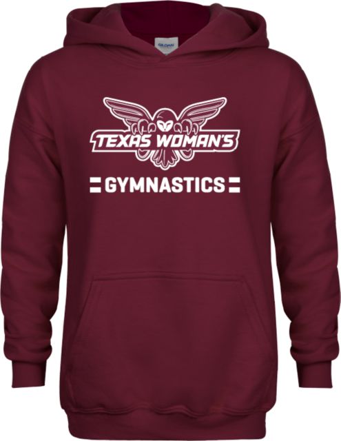 Texas Womans Youth Fleece Hoodie Gymnastics Owl Graphic - ONLINE ONLY