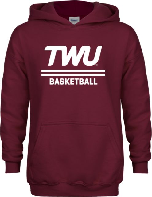 Texas Womans Youth Fleece Hoodie Basketball TWU Typeface - ONLINE ONLY