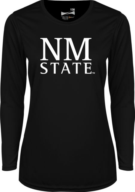 New Mexico State Womens Performance Long Sleeve Shirt Stacked Wordmark - ONLINE ONLY