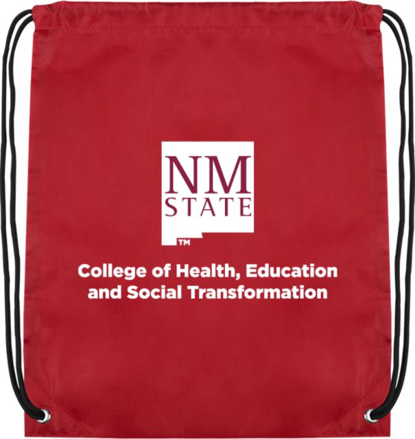 New Mexico State Drawstring Backpack College of Health Education and Social Transformation - NM State Vertical - ONLINE ONLY