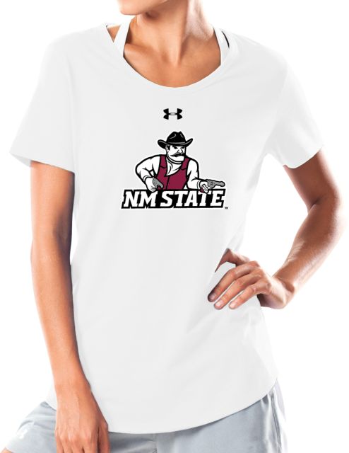 New Mexico State Under Armour Charged Cotton Tee UA NM State Athletic Mark - ONLINE ONLY