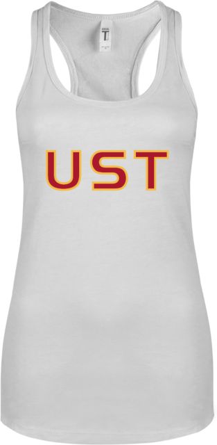 St. Thomas Next Level Racerback Tank White UST - ONLINE ONLY