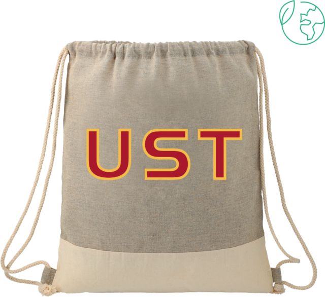 St. Thomas Split Recycled Cotton Drawstring Bag UST - ONLINE ONLY