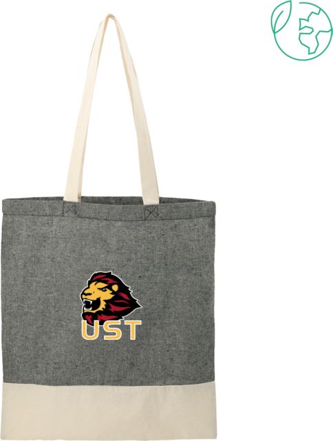 St. Thomas Split Recycled Cotton Twill Convention Tote UST Wordmark - ONLINE ONLY