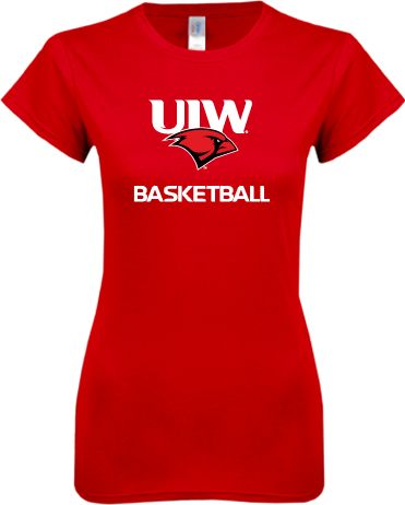 Incarnate Word Next Level Ladies SoftStyle Junior Fitted Tee Basketball - ONLINE ONLY