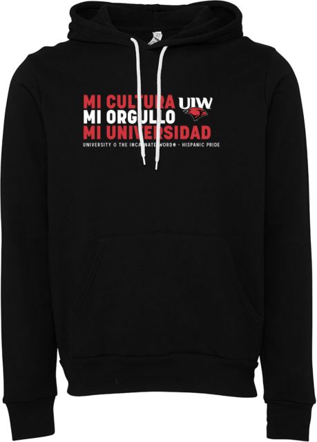 Incarnate Word Bella + Canvas Fleece Hood Mi Universidad Mi Orgullo - ONLINE ONLY