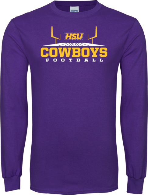 Hardin Simmons Long Sleeve T-Shirt Cowboys Football w/ Field - ONLINE ONLY