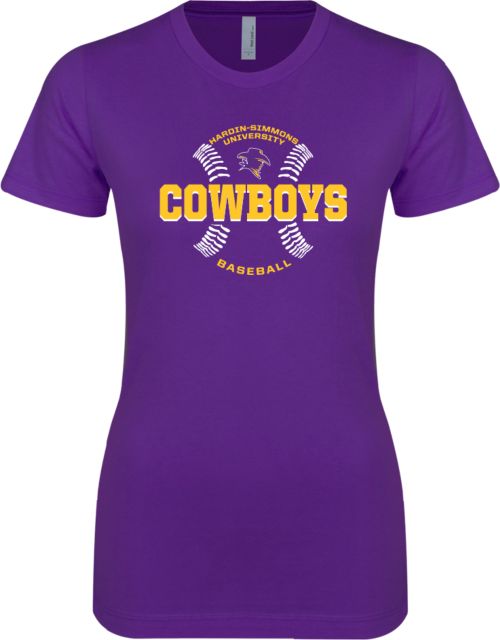 Hardin Simmons Next Level Ladies SoftStyle Junior Fitted Tee HSU Cowboys Baseball w/ Seams - ONLINE ONLY