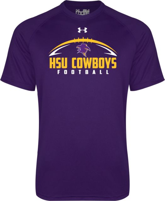 Hardin Simmons Under Armour Tech Tee HSU Cowboys Football w/ Ball - ONLINE ONLY