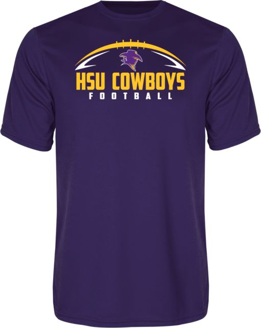 Hardin Simmons Performance Tee HSU Cowboys Football w/ Ball - ONLINE ONLY