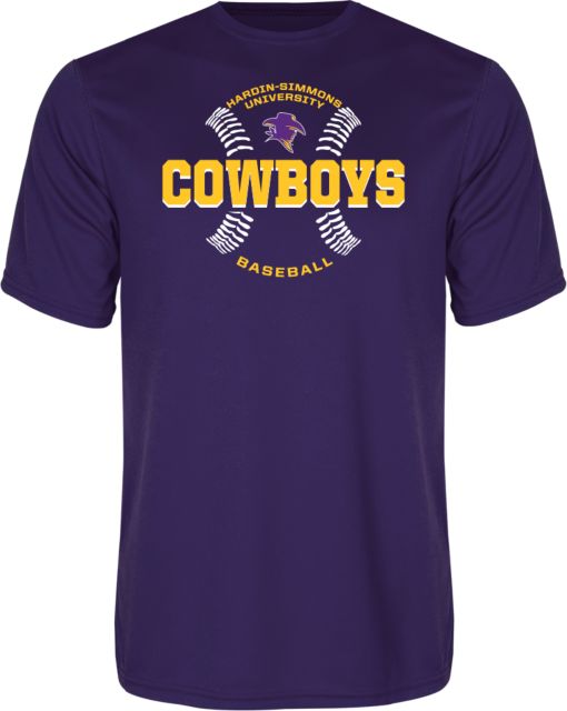 Hardin Simmons Performance Tee HSU Cowboys Baseball w/ Seams - ONLINE ONLY