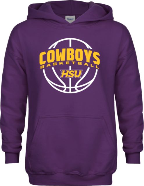 Hardin Simmons Youth Fleece Hoodie HSU Cowboys Basketball w/ Ball - ONLINE ONLY
