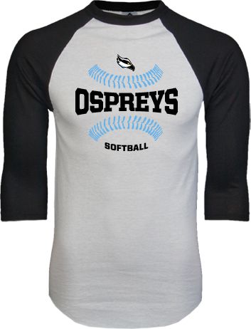 Stockton Raglan Baseball T-Shirt Softball Design - ONLINE ONLY