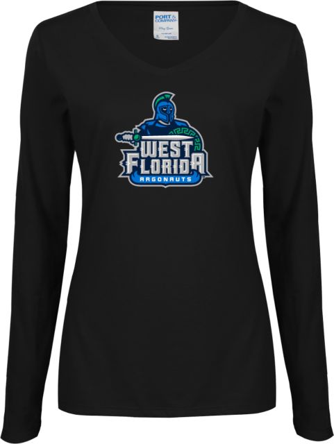 West Florida Ladies Long Sleeve V Neck Tee West Florida Argonauts - ONLINE ONLY